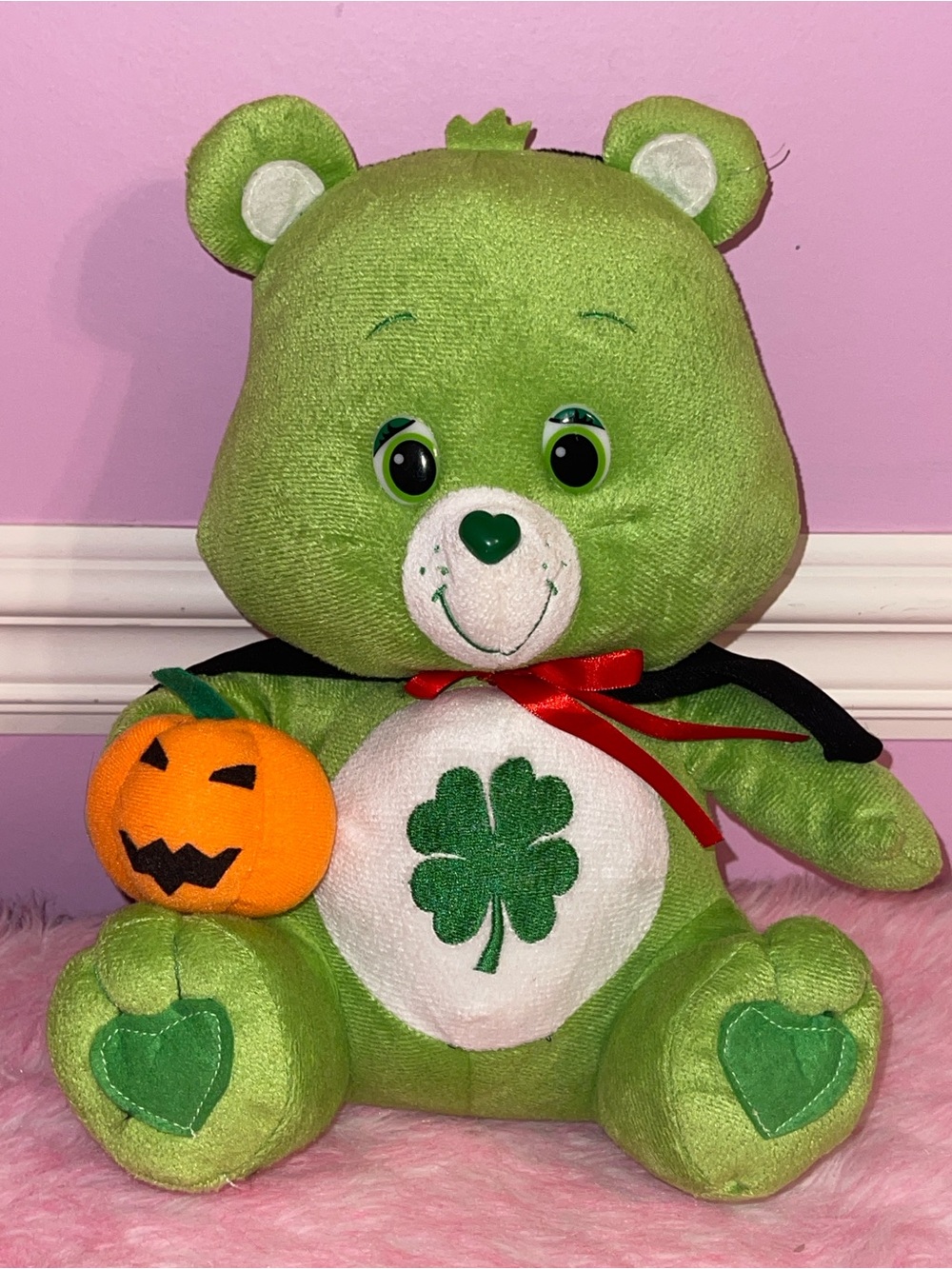 2013 Halloween care bear good luck pumpkin plush stuffed animal toy doll teddy